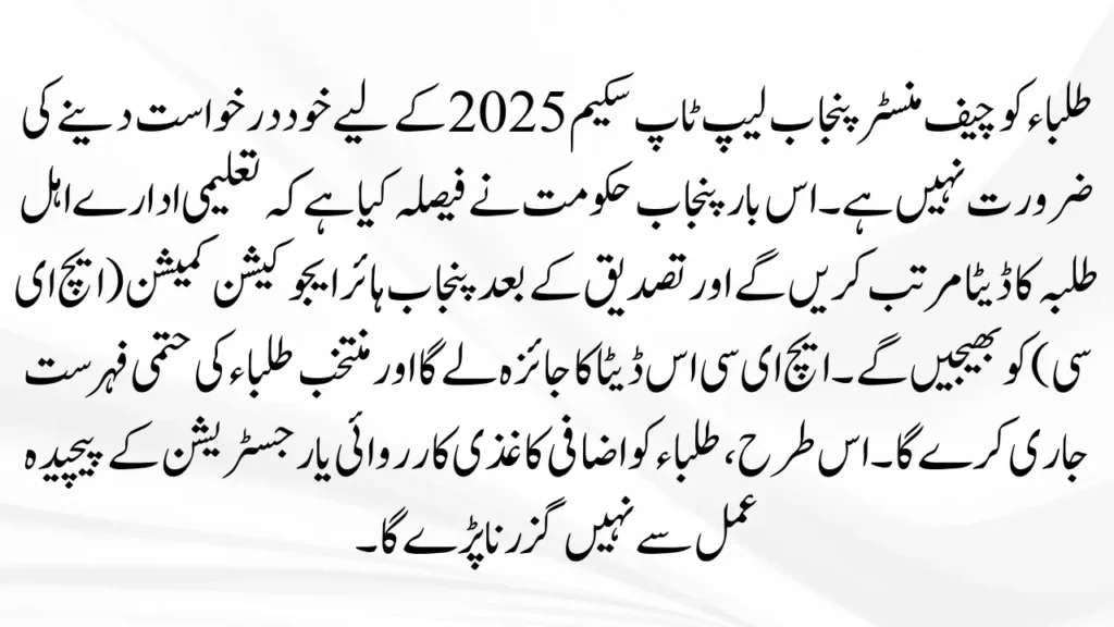 Chief Minister Punjab Laptop Scheme 2025