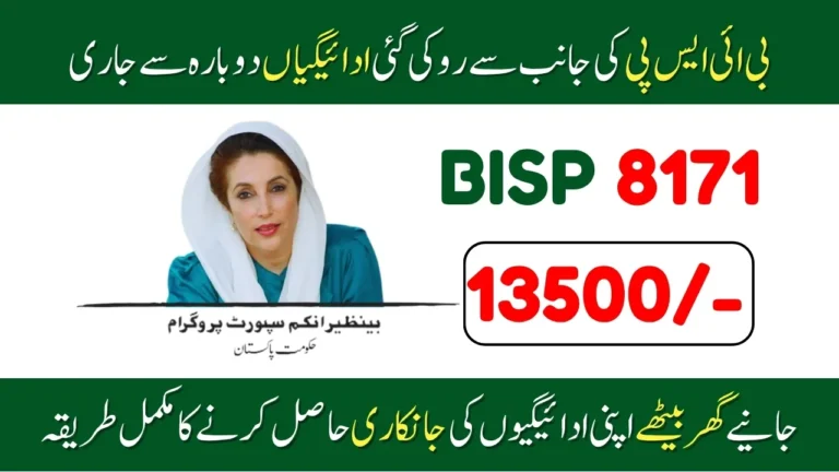 BISP 8171 July 2025: Finally Stopped Payments Resumed