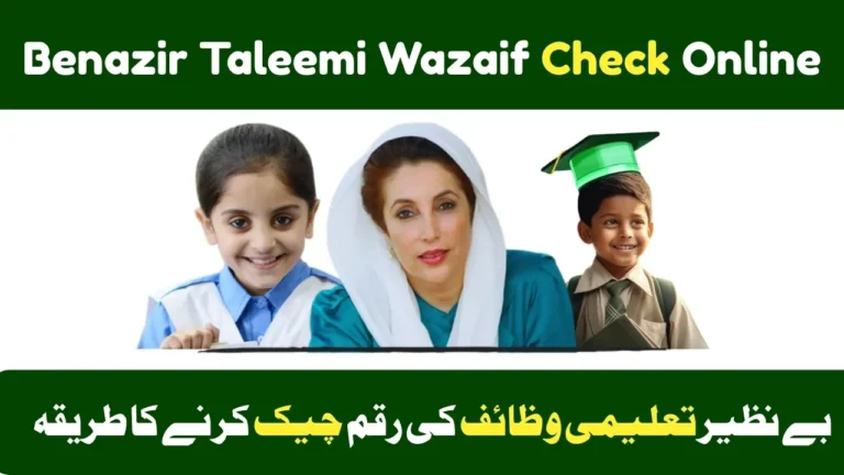 Benazir Taleemi Wazaif - Check Online by CNIC