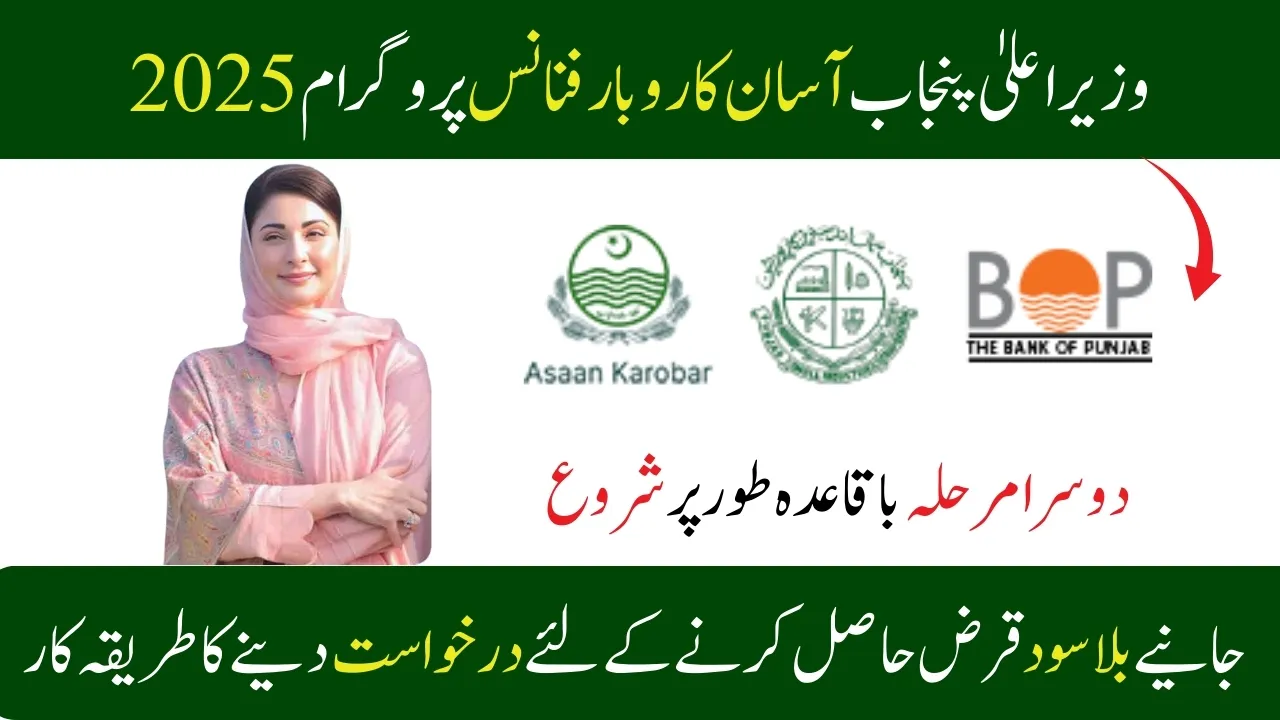 CM Punjab Asaan Karobar Finance Program – 2nd Phase