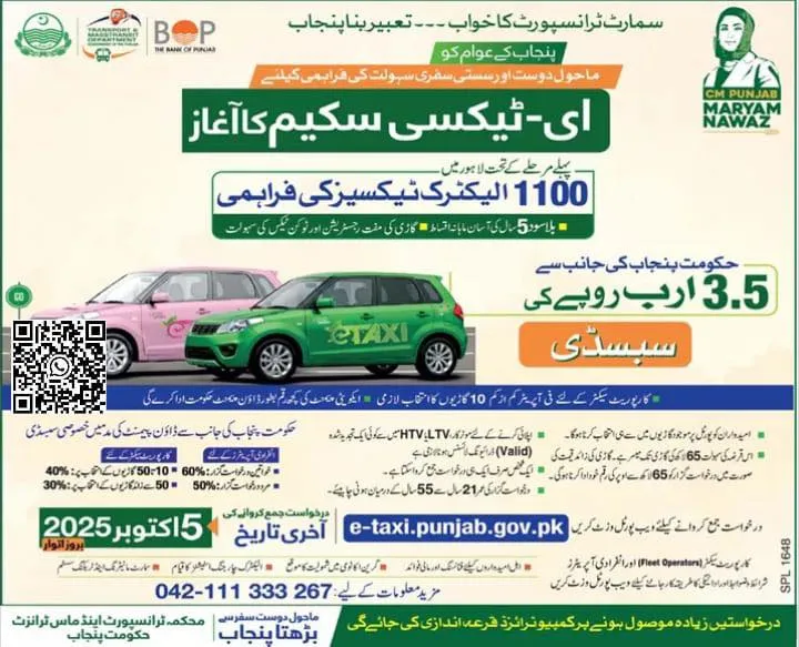 Punjab e-Taxi Scheme 2025