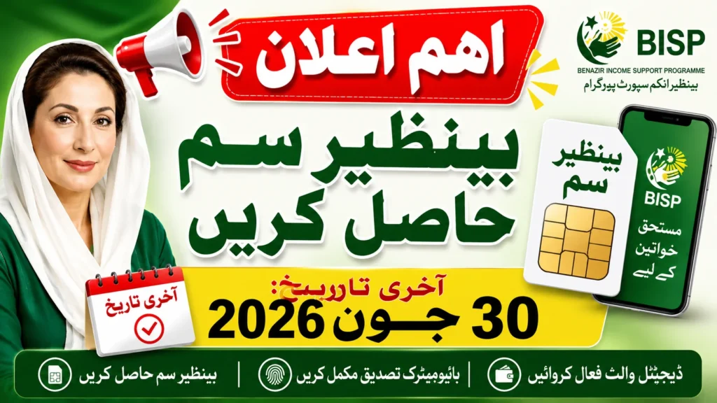 Benazir SIM Registration Deadline Set for June 30, 2026